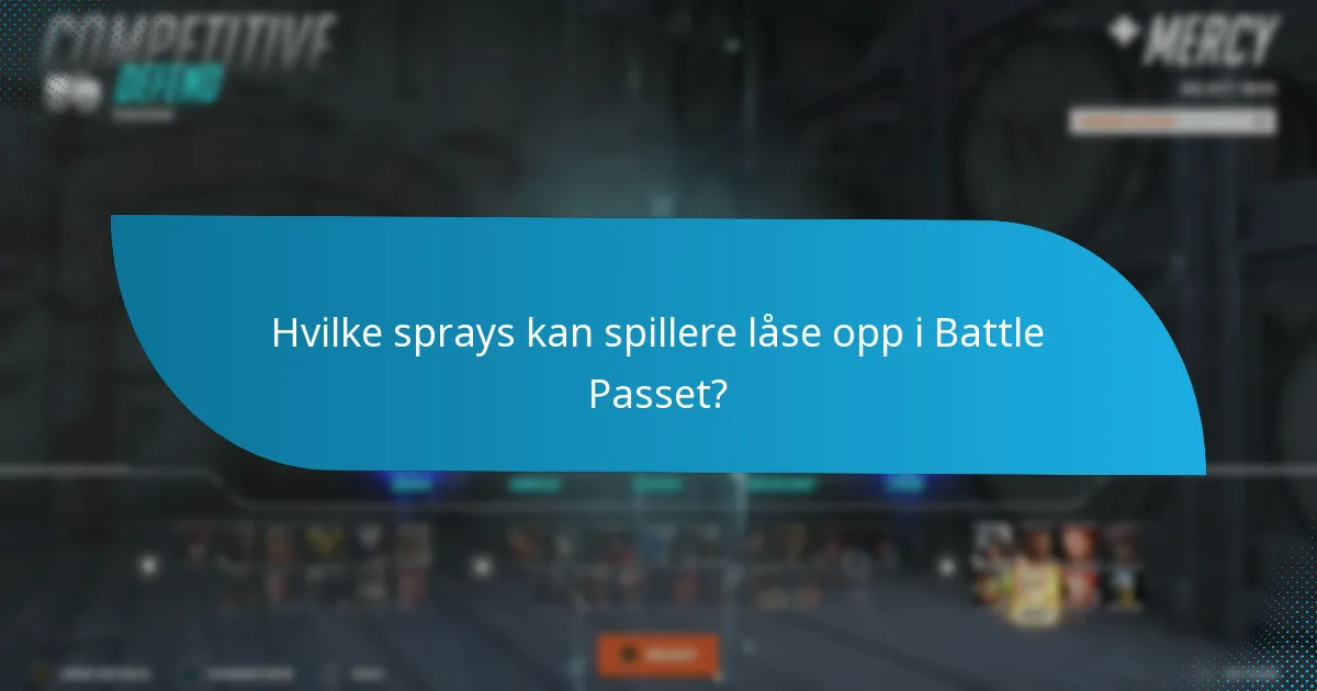 Hvilke sprays kan spillere låse opp i Battle Passet?